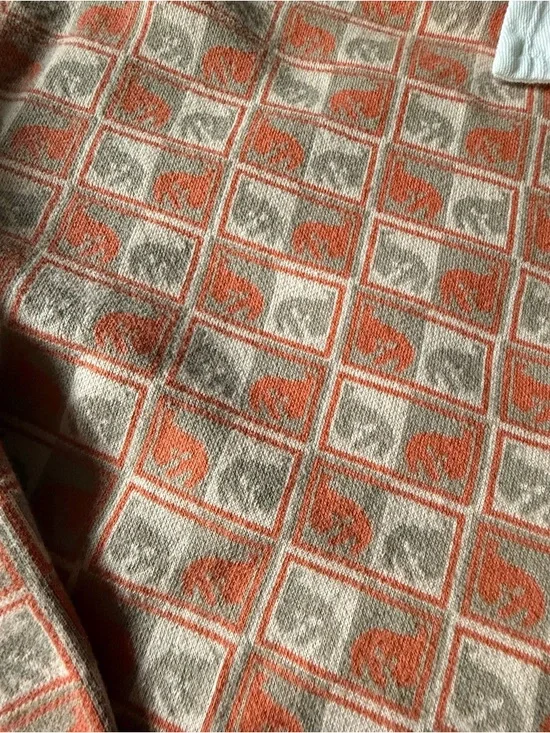 Obey Andre the Giant Orange Patterned Crop Rugby Shirt Rare - Picture 4 of 6